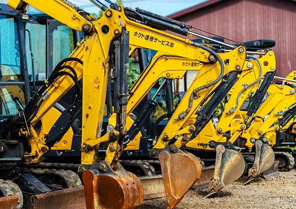 ホクト建機サービス株式会社は建設機械のレンタル・リース、修理・メンテナンス、販売を行う企業です